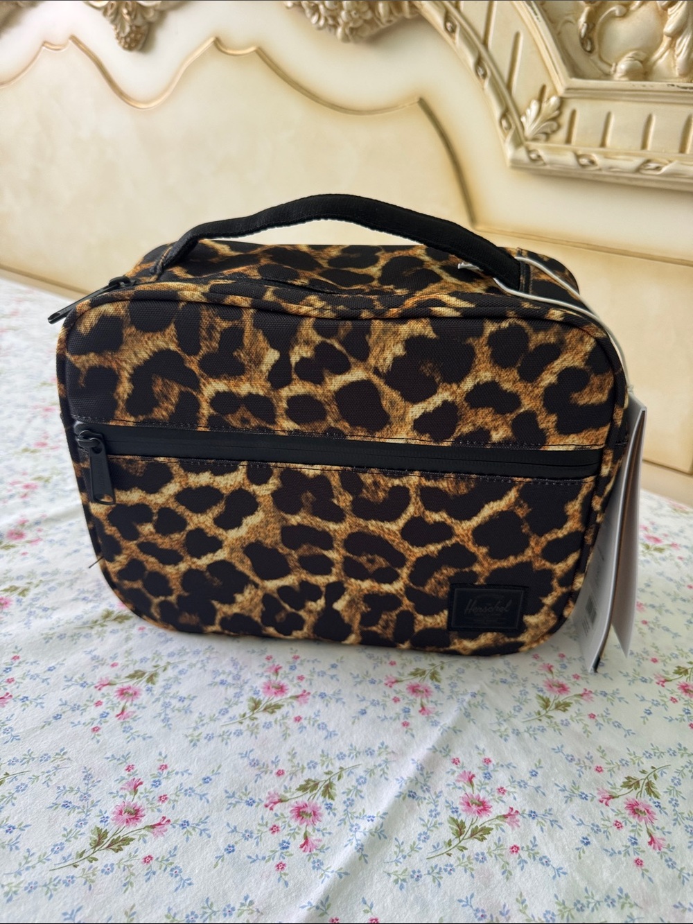 Herschel Supply Company Leopard Print Cosmetic Case - Brown and Black